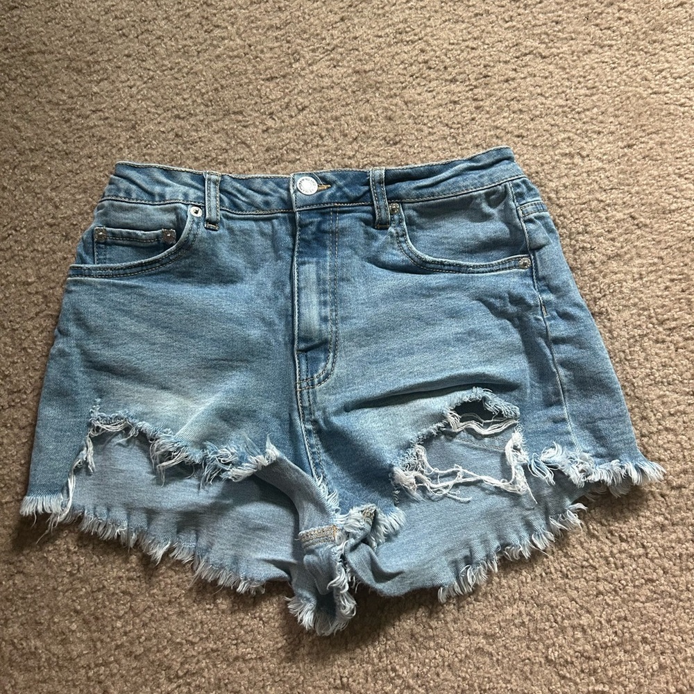 Love Tree Light Blue Distressed Jean Shorts